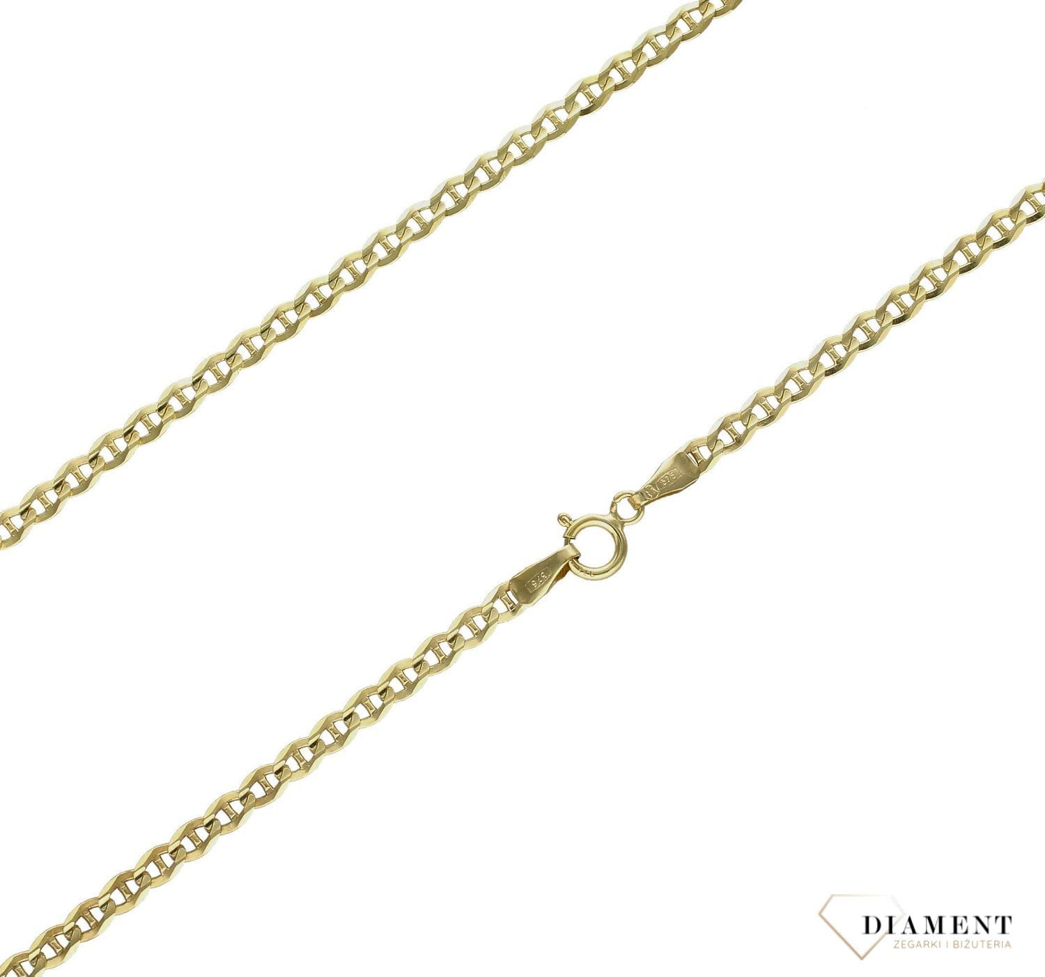 Złoty łańcuszek 585 pancerka 2,6mm DIA-LAN-7823-375 2,6mm. Klasyczny łańcuszek pancerka, wykonany z żółtego złota próby 375 o wadze około 3,83 g. Łańcuszki to uniwersalne dodatki, które sprawdzają się na każdą okazję i dla kob (1).jpg